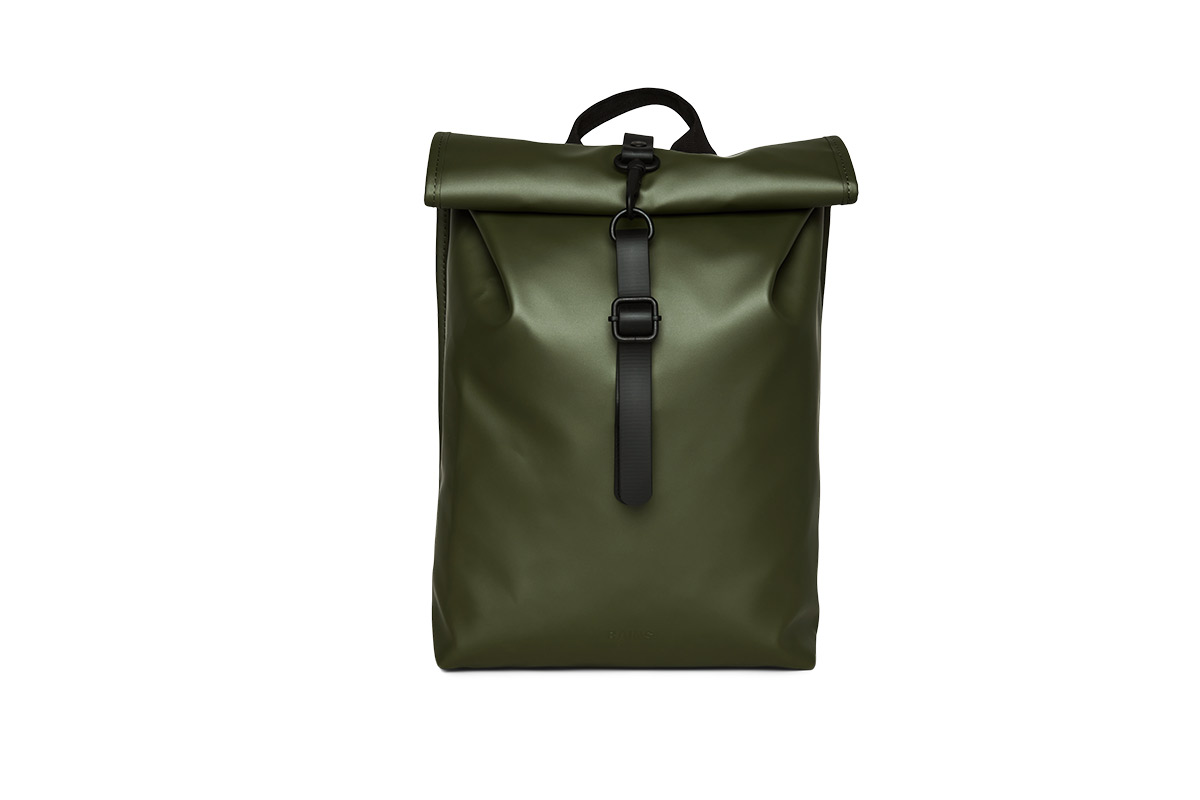Rains Rolltop Rucksack Mini Σάκος Πλάτης (13610 EVERGREEN) Πράσινο